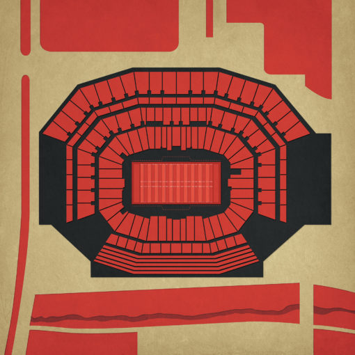 Levi's Stadium Map Art by City Prints