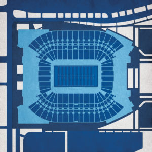 Nissan Stadium Map Art by City Prints
