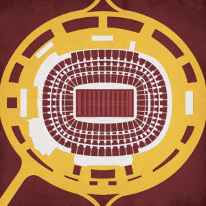 FedEx Field Map Art by City Prints