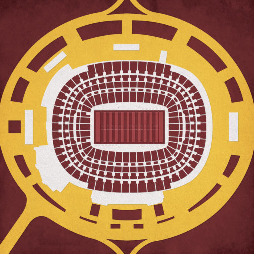 FedEx Field Map Art by City Prints