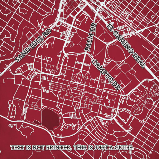 Stanford University Campus Map Art by City Prints - Image 2