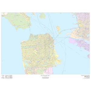 Central San Francisco, California - Landscape by Map Sherpa