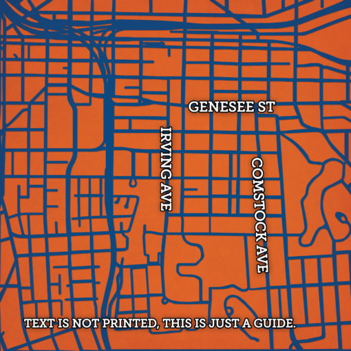 Syracuse University Campus Map Art by City Prints - Image 2