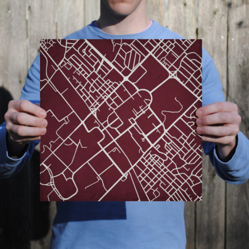 Texas A&M University Campus Map Art by City Prints - Image 3
