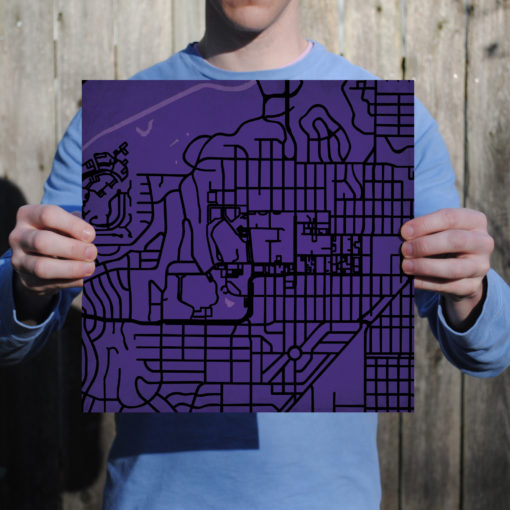Texas Christian University Campus Map Art by City Prints - Image 3