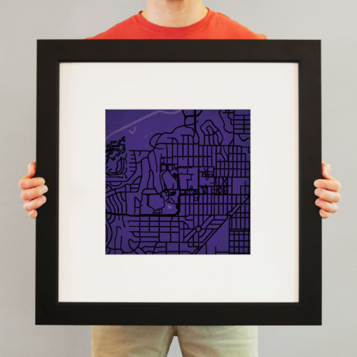 Texas Christian University Campus Map Art by City Prints - Image 4
