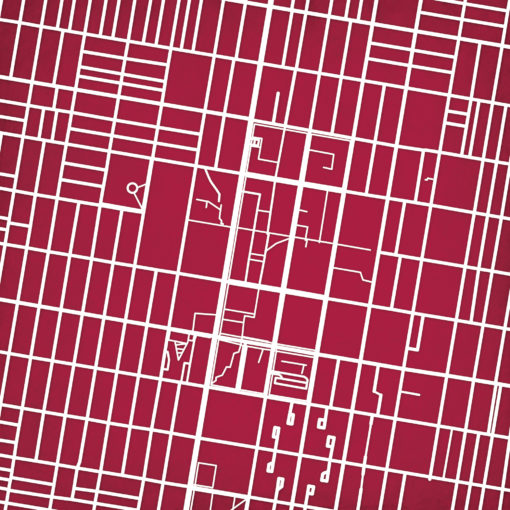 Temple University Campus Map Art by City Prints