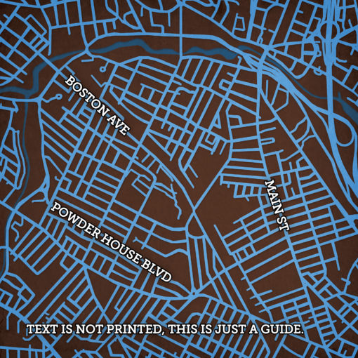 Tufts University Campus Map Art by City Prints - Image 2