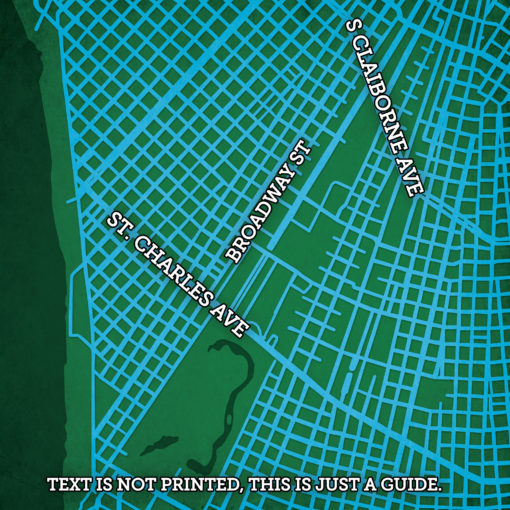 Tulane University Campus Map Art by City Prints - Image 2