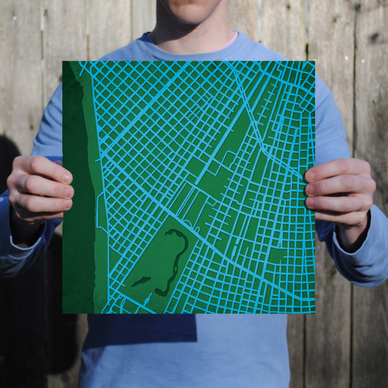 Tulane University Campus Map Art by City Prints - The Map Shop