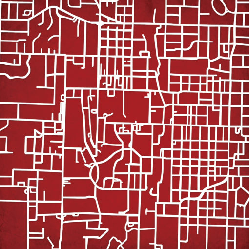 University of Arkansas Campus Map Art by City Prints