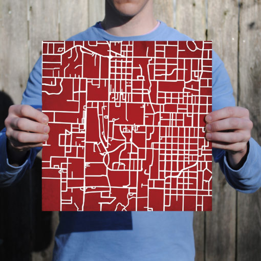 University of Arkansas Campus Map Art by City Prints - Image 3