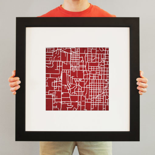 University of Arkansas Campus Map Art by City Prints - Image 4