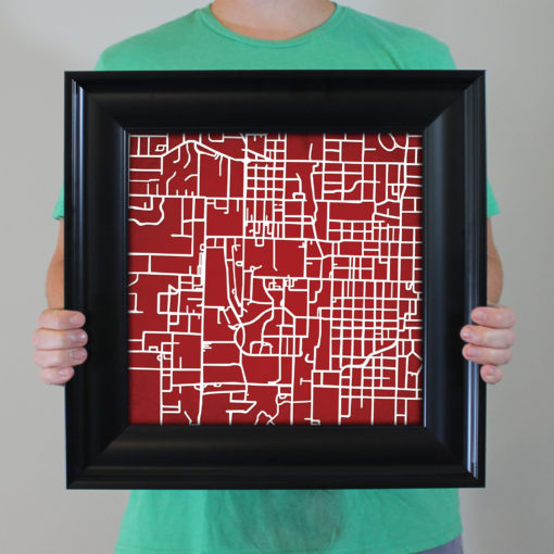 University of Arkansas Campus Map Art by City Prints - Image 5