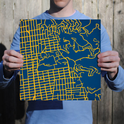 University of California, Berkeley Campus Map Art by City Prints - Image 3