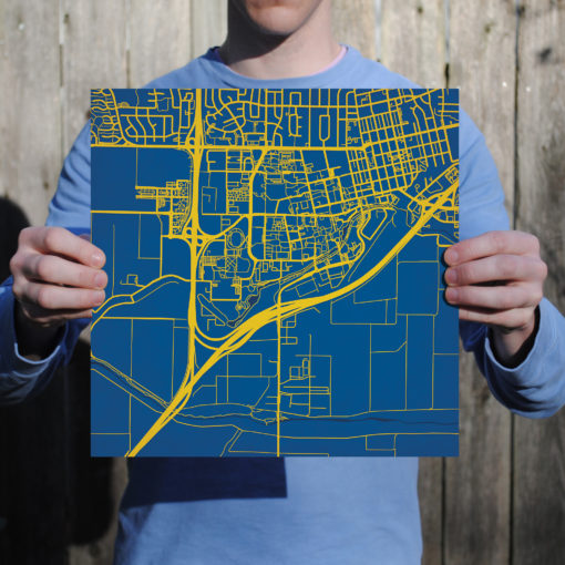University of California, Davis Campus Map Art by City Prints - Image 3