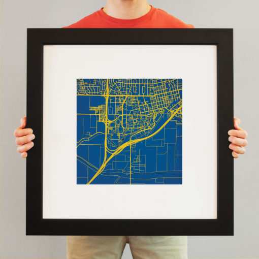 University of California, Davis Campus Map Art by City Prints - Image 4