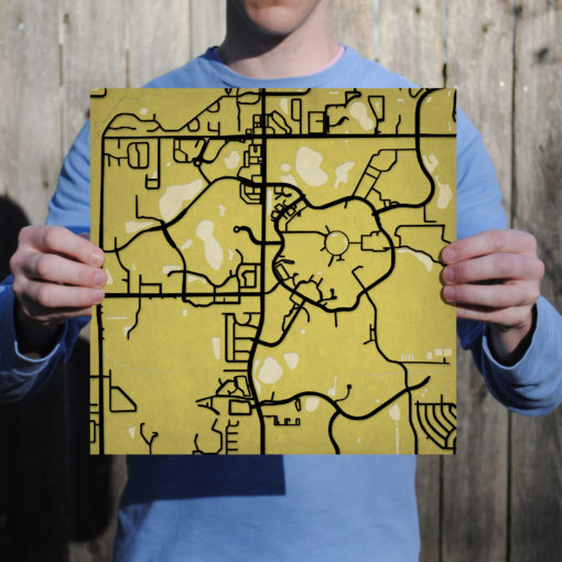 University of Central Florida Campus Map Art by City Prints - Image 3