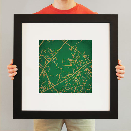 University of North Carolina at Charlotte Campus Map Art by City Prints - Image 4