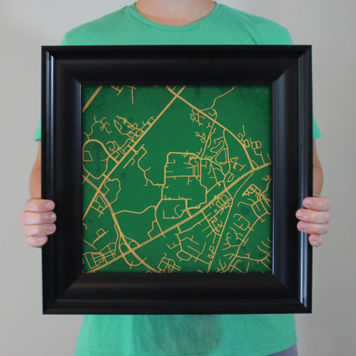 University of North Carolina at Charlotte Campus Map Art by City Prints - Image 5