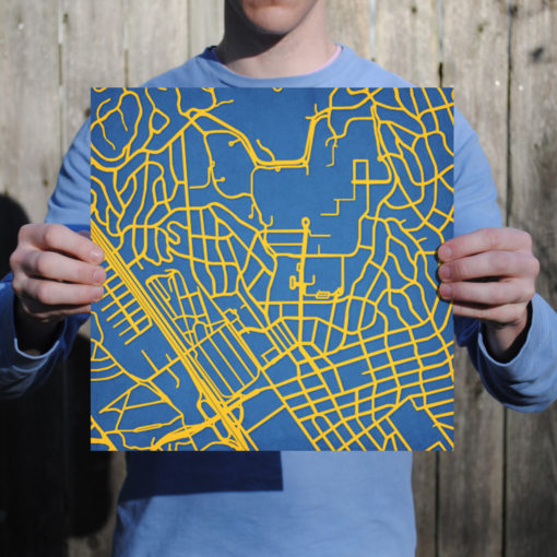 University of California, Los Angeles Campus Map Art by City Prints - Image 3