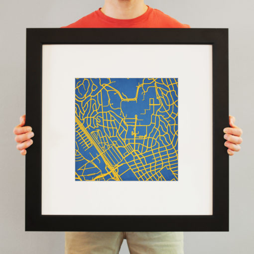 University of California, Los Angeles Campus Map Art by City Prints - Image 4