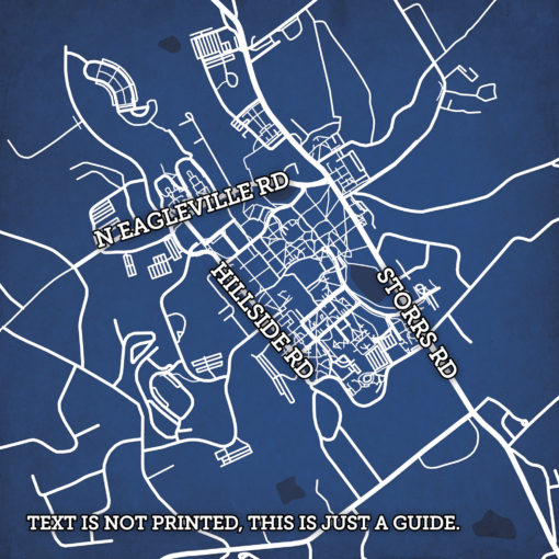 University of Connecticut Campus Map Art by City Prints - Image 2