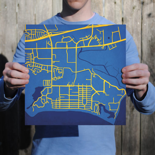 University of California, Santa Barbara Campus Map Art by City Prints - Image 3