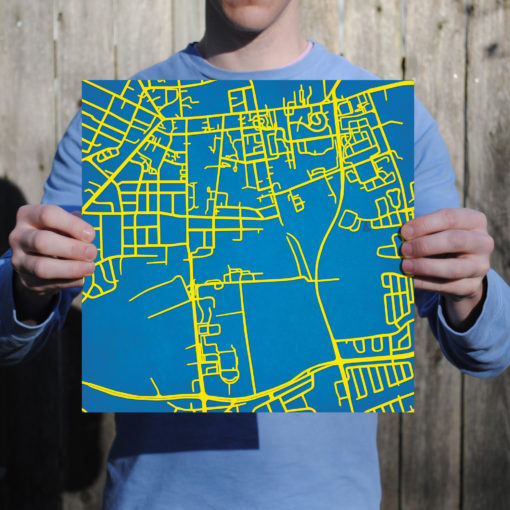 University of Delaware Campus Map Art by City Prints - Image 3