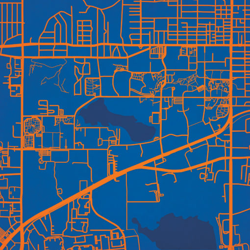 University of Florida Campus Map Art by City Prints