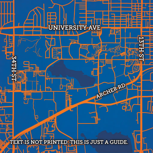 University of Florida Campus Map Art by City Prints - Image 2