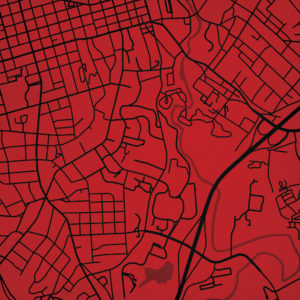 University of Georgia Campus Map Art by City Prints