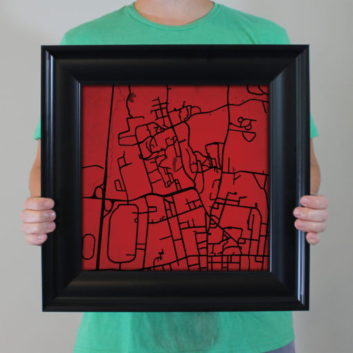 University of Massachusetts, Amherst Campus Map Art by City Prints - Image 5