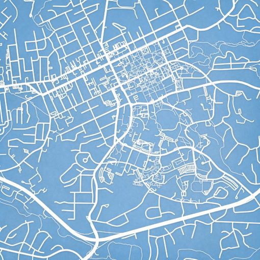 University of North Carolina at Chapel Hill Campus Map Art by City Prints