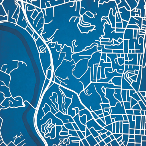 University of North Carolina at Asheville Campus Map Art by City Prints