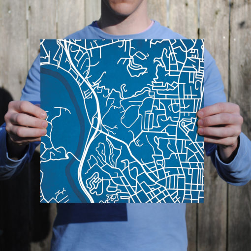 University of North Carolina at Asheville Campus Map Art by City Prints - Image 3