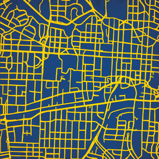 University of North Carolina at Greensboro Campus Map Art by City Prints