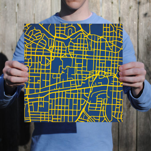 University of North Carolina at Greensboro Campus Map Art by City Prints - Image 3