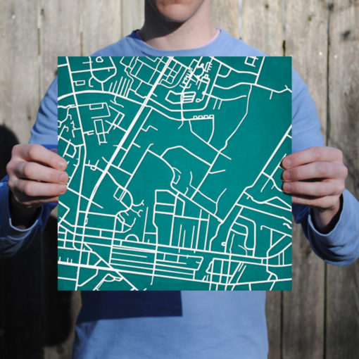 University of North Carolina Wilmington Campus Map Art by City Prints - Image 3