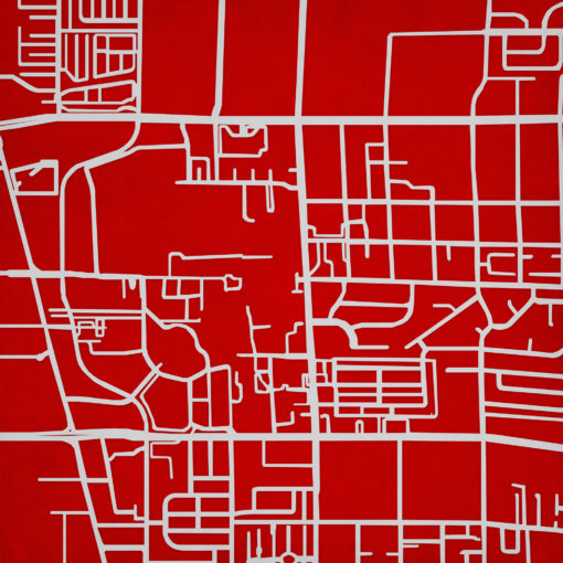 University of Nevada, Las Vegas Campus Map Art by City Prints
