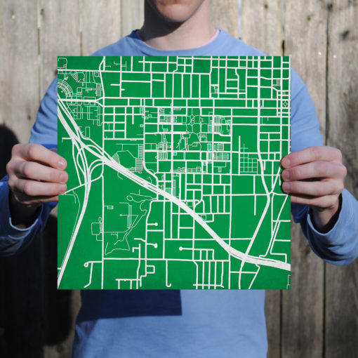 University of North Texas Campus Map Art by City Prints - Image 3