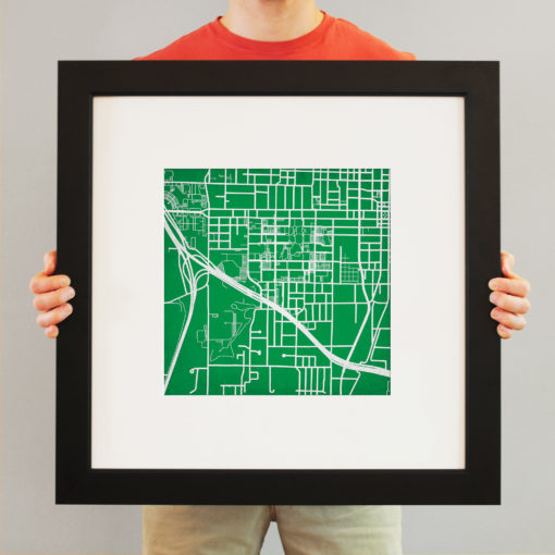 University of North Texas Campus Map Art by City Prints - Image 4