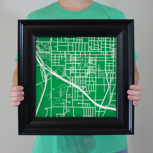 University of North Texas Campus Map Art by City Prints - Image 5
