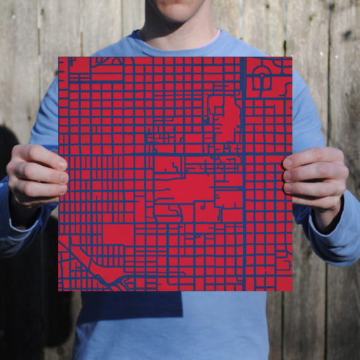 University of Arizona Campus Map Art by City Prints - Image 3