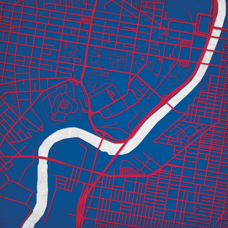 University of Pennsylvania Campus Map Art by City Prints - The Map Shop