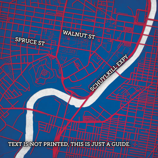 University of Pennsylvania Campus Map Art by City Prints - Image 2