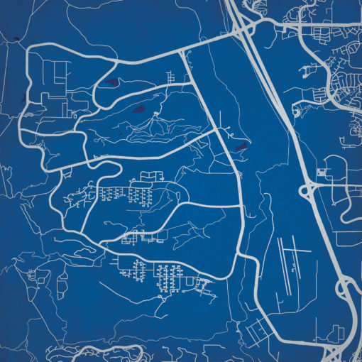 United State Air Force Academy Campus Map Art by City Prints
