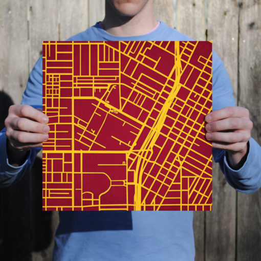 University of Southern California Campus Map Art by City Prints - Image 3
