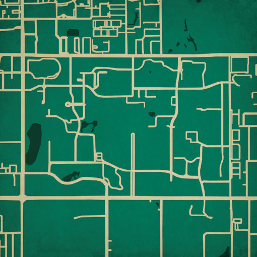 University of South Florida Campus Map Art by City Prints