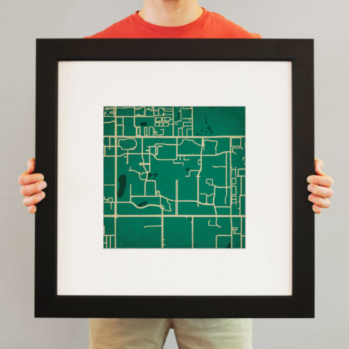 University of South Florida Campus Map Art by City Prints - Image 4